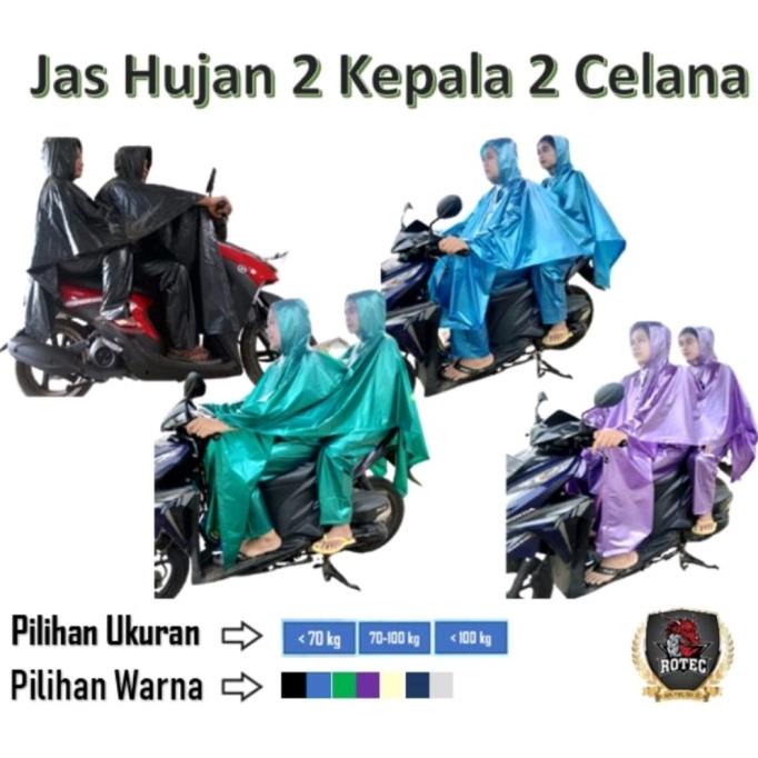 Sale Jas Hujan Rotec Ponco Kelelawar 2 Kepala 2 Celana Standar Dan Jumbo