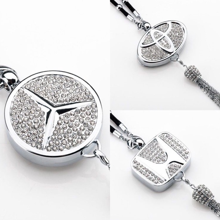 ー Jc gantungan spion tengah mobil logo car honda toyota pendant parfume parfum diamond  Mobil Honda 