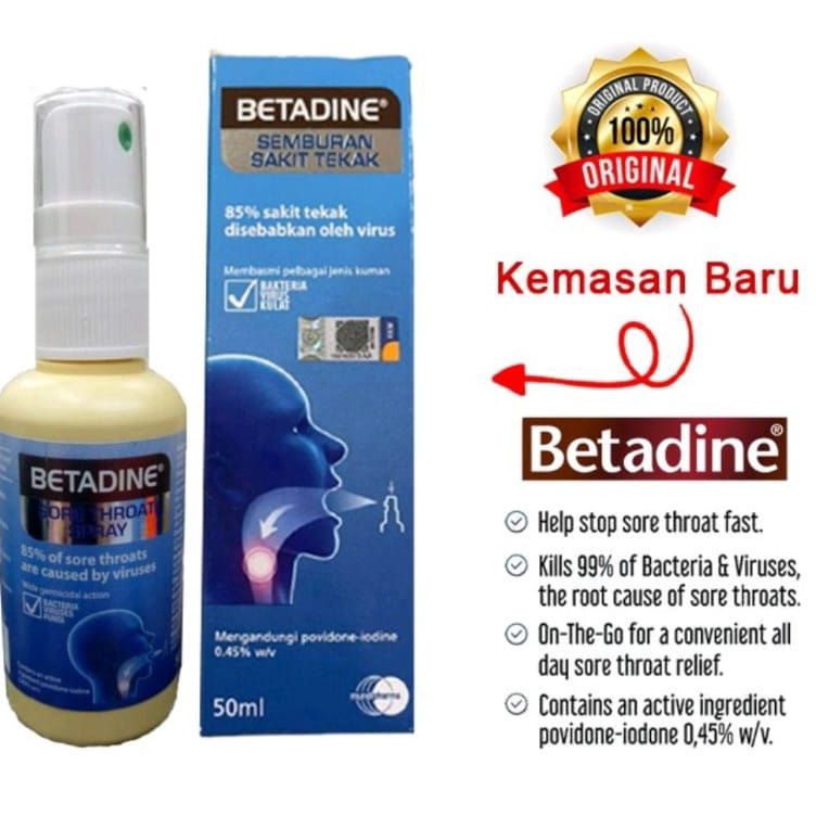 Update BETADINE THROAT SPRAY 50ml / NASAL SPRAY