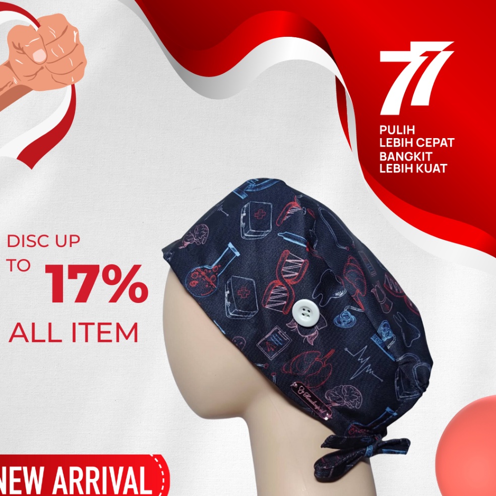 Spesial disini0r5Qf TERMURAH HEADCAP / TOPI BEDAH / TOPI OPERASI / TOPI MEDIS / SURGICAL CAP / HEAD 