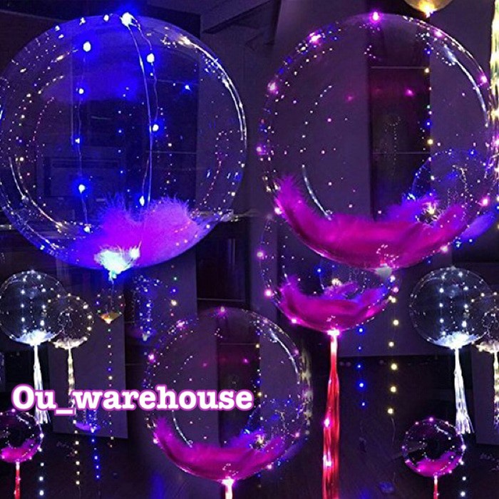 Update Balon Pvc Jumbo 36 Inch Plus Lampu- Balon Bobo Bening - Balon Dekorasi Hemat