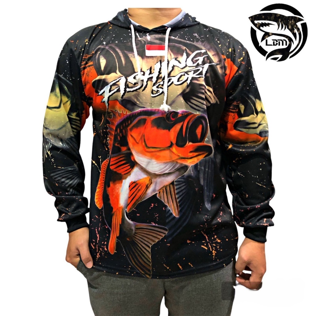 CZA BAJU UDANG JERSEY MANCING UDANG KAOS UDANG LENGAM PANJANG U2Q