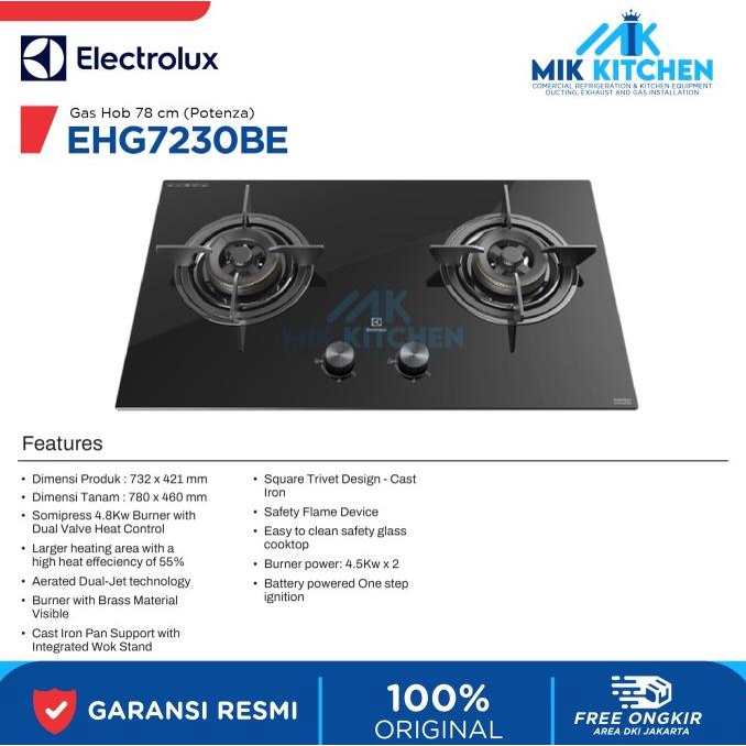 Electrolux Ehg7230Be Kompor Gas Tanam 2 Tungku Ultimatetaste 300 Hosha_Store