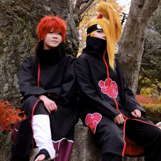 Kostum Cosplay Jubah Akatsuki Naruto Itachi [Ct Akatsuki Polyester]