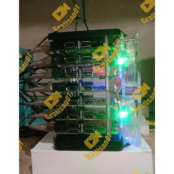 Paket Mining Rig (WIFI ON) Linux STB 10 MH/s dipandu sampai cair ke