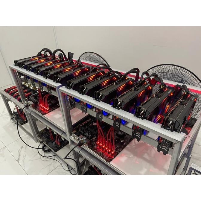 Paket Mining Rig RX 6700 XT 6 VGA Siap Pakai Termurah