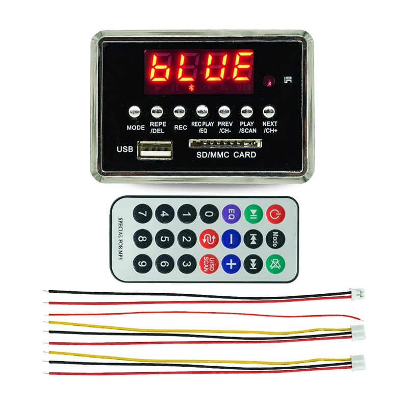 ❤Bluetooth MP3 Decoder Card Player Circuit Board 12V USB Kit Music Speaker AUX FM Radio LED Screen M