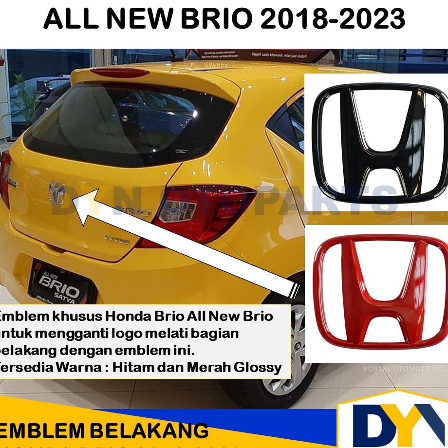 ❀FvE DYN151 -Honda 11,3 x 9,3 Belakang, Logo All New Brio Belakang,  Emblem, Tulisan, Sticker, Logo 