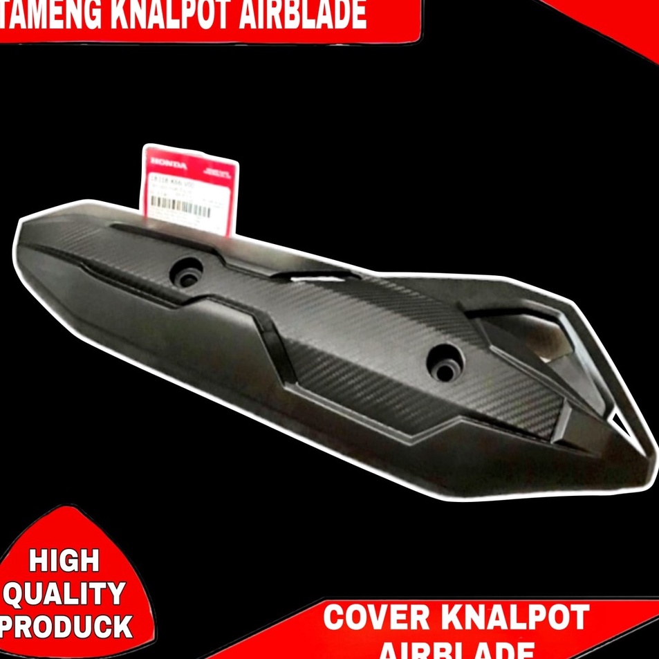 ￣ dE PELINDUNG KNALPOT TUTUP TAMENG COVER KNALPOT AIRBLADE CARBON ORIGINAL HONDA VIETNAM PNP CMS VAR