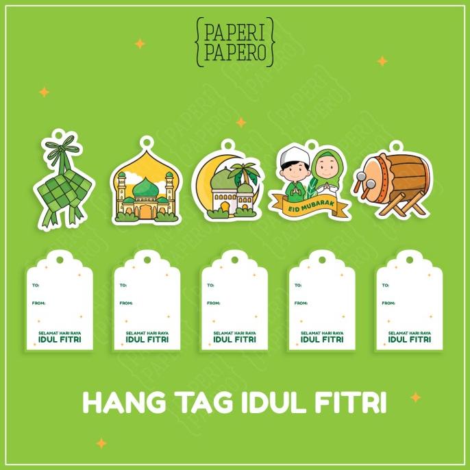 

`````````] Hang Tag Idul Fitri - Aksesoris Dekorasi Hampers Lebaran Ramadan