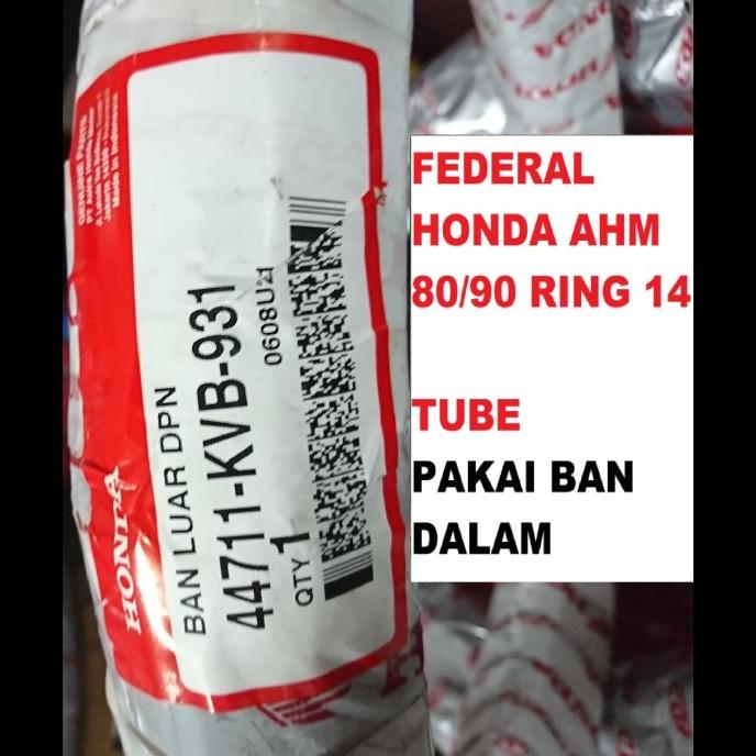 Ban FEDERAL HONDA AHM 80/90 ring 14 Ban Luar Depan Motor Beat Vario