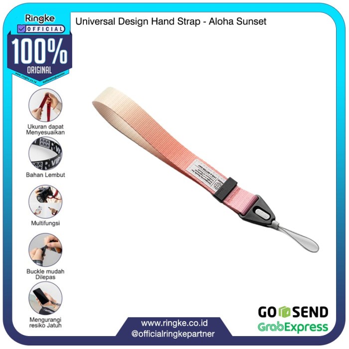 RINGKE HAND STRAP ALOHA SUNSET TALI HP GANTUNGAN WRIST LANYARD
