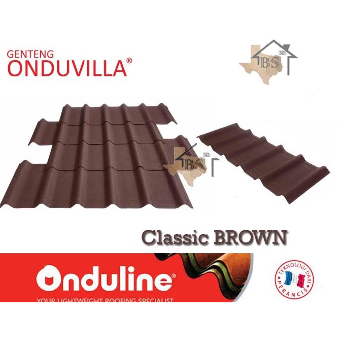 '+'+'+'+] GENTENG ONDUVILLA CLASSIC BROWN /ATAP SIRAP BITUMEN 1060MM X 400MM