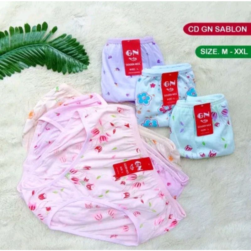 Celana Dalam Wanita Isi 3 Pcs / Celana Dalam Wanita Dewasa / Celana Dalam Golden Nick