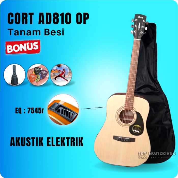 Gitar Akustik Elektrik Cort Ad810 Custom High Quality