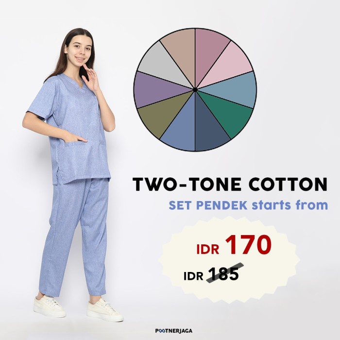 Best Seller [Cotton] Scrub/ Baju Jaga/ Baju Ok/ Scrub Dokter/ Tenaga Medis