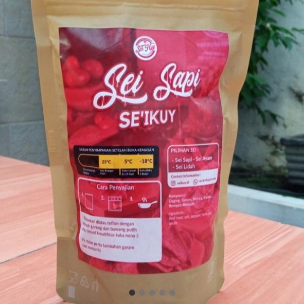 

sei sapi daging asap frozen 1kg
