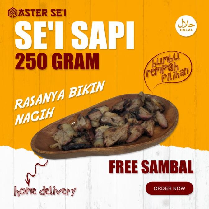 

Sei Sapi / Daging Asap (250 gram) + Sambal by Master Se'i