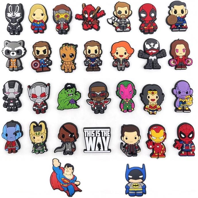 PIN SANDAL CROCS JIBBITZ SUPER HERO MINI LUCU CEWEK PEREMPUAN ACC 105
