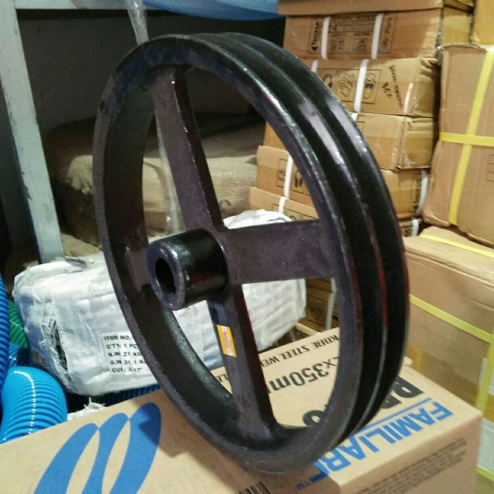 Pully Besi B 2 Jalur 12" Lubang As 1 Inch Pulli B2 12 Inch As 1 Inch keren