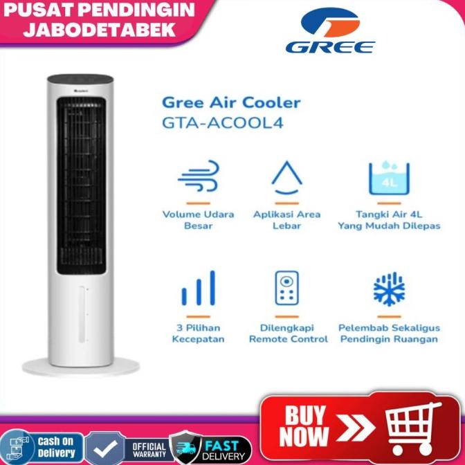 Spesial Air Cooler Gree Gta-Acool4 Penyejuk Udara Tower Fan Portable