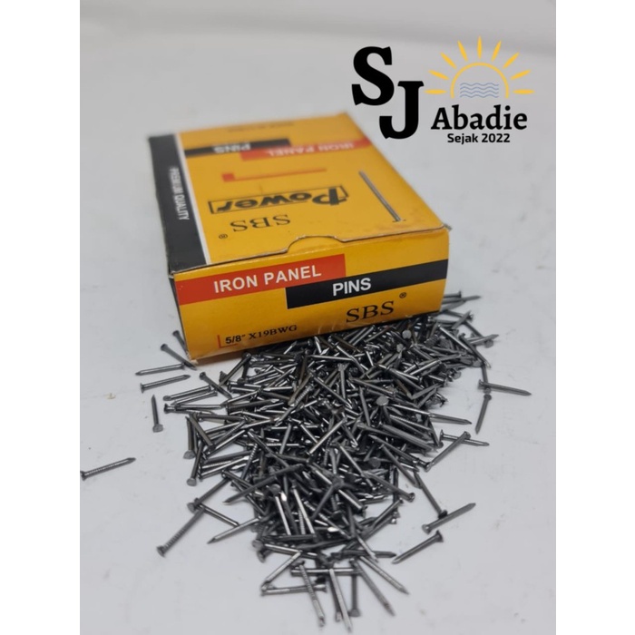 nice (1 Kotak ) Paku Power Triplek Kayu Iron Panel Pins SBS 5/8 - 1/2 Inch