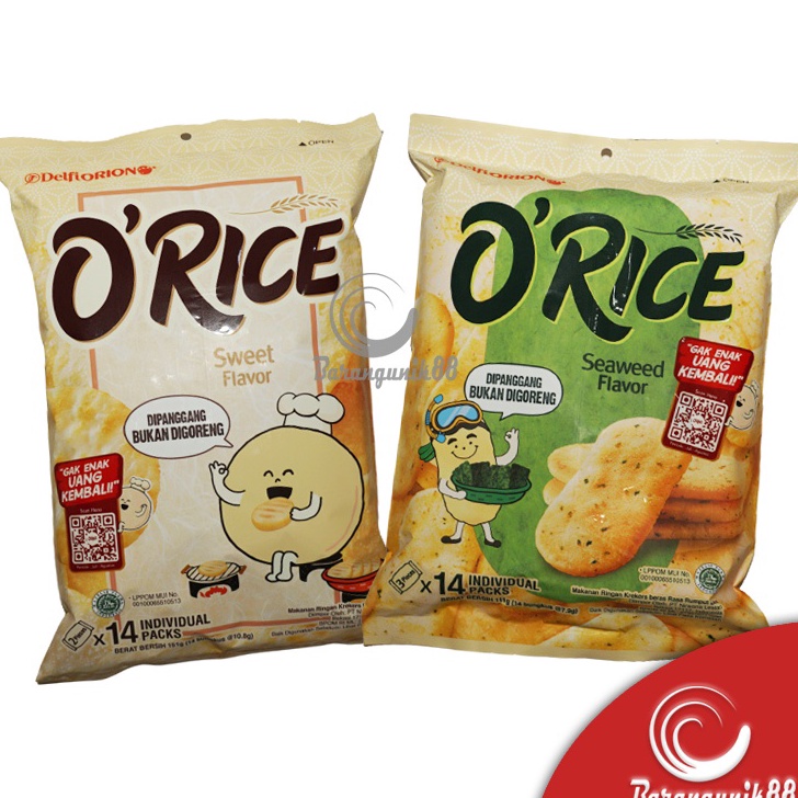 

Best Crackers Rice Delfi Orion Krekers Beras O'Rice Orice Seaweed