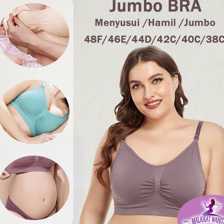 Stok Banyak Bra Menyusui Jumbo tanpa kawat bh cup besar busa tebal Katun Murni Murah bra Wanita 937 