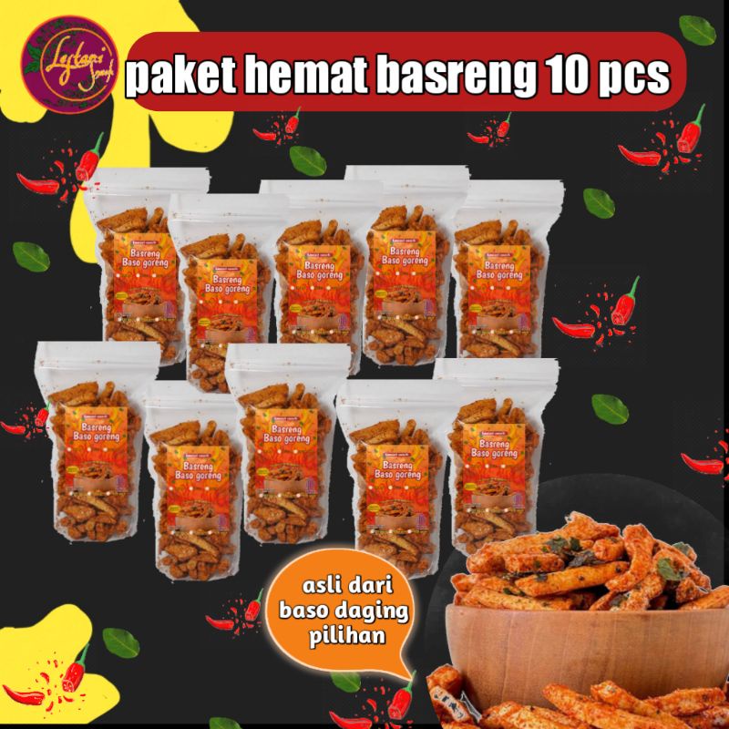 

paket hemat 10pcs basreng stik daun jeruk UK 50 gram
