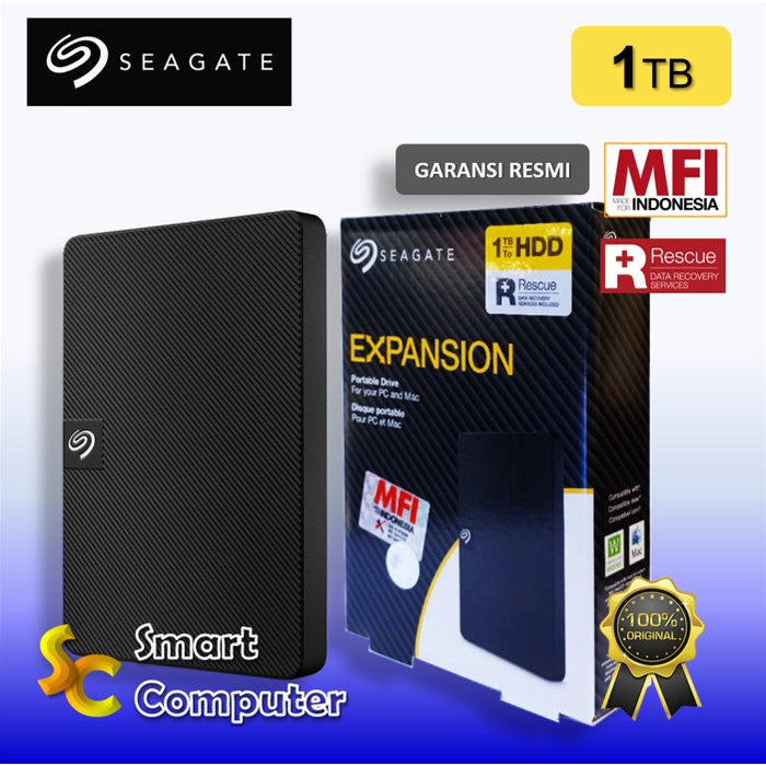 Seagate Expansion HDD 1 TB Hardisk Eksternal - Original Garansi Resmi
