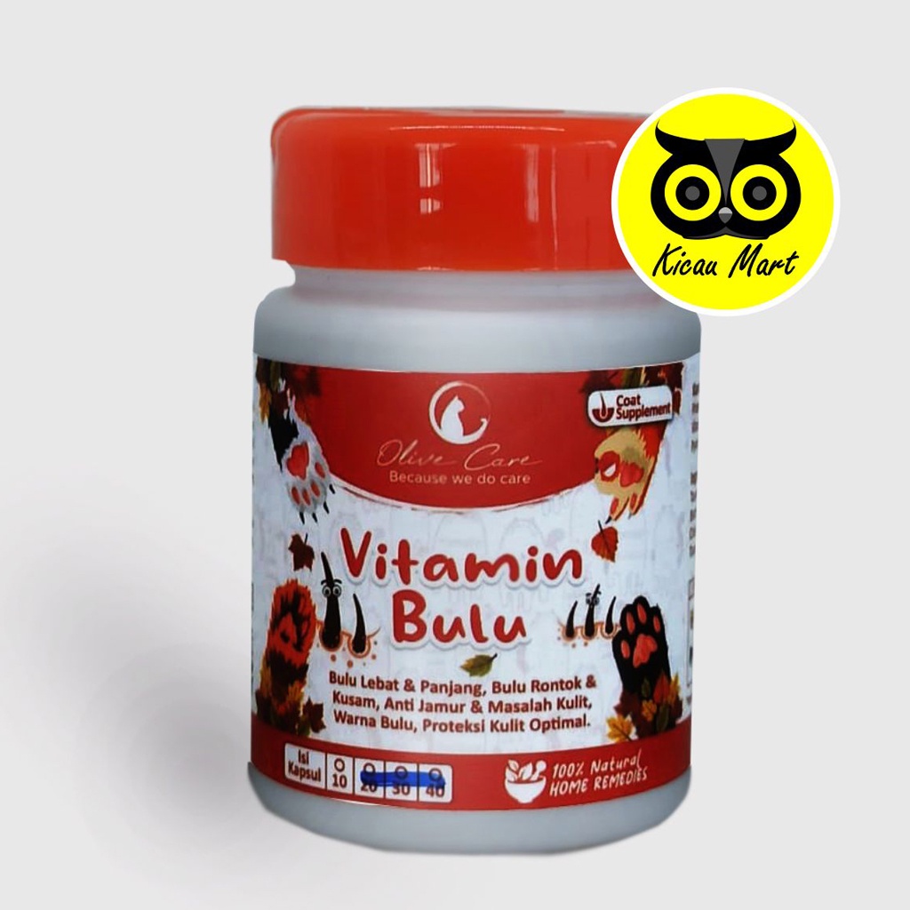 VITAMIN KUCING OLIVE CARE RED OBAT VITAMIN BULU KUCING PENUMBUH BULU PANJANG LEBAT BULU HALUS KITTEN OLIVE CARE MERAH OBAT BULU VITAMIN CEGAH JAMUR BULU RONTOK