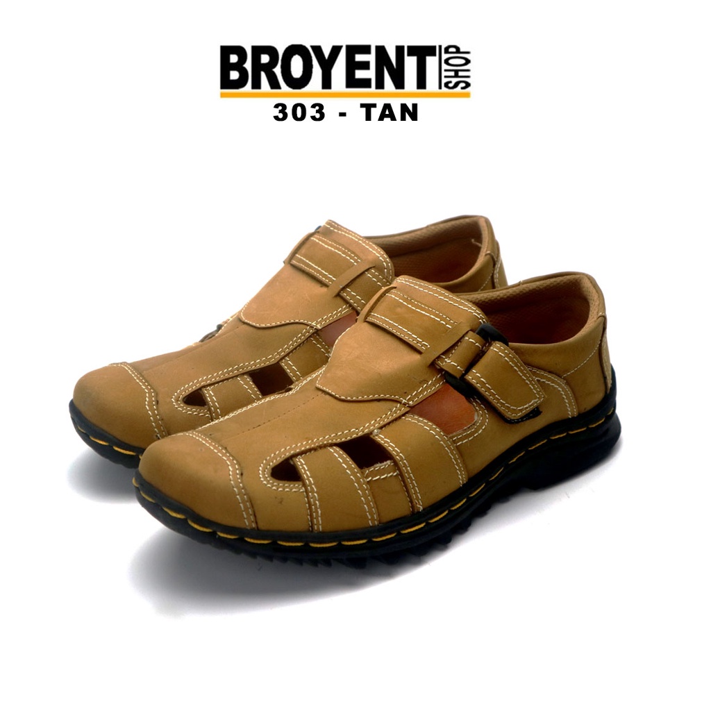 Sepatu Sandal Casual Pria Kulit Asli 303