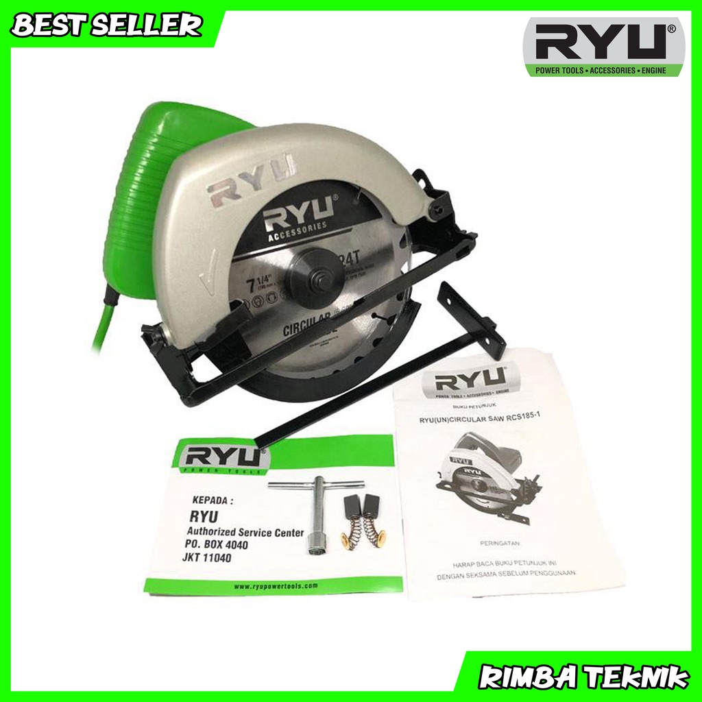 RYU RCS185-1 Circular Saw 185mm Mesin Gergaji Potong Kayu Circle Cutter Sirkel 7 Inch