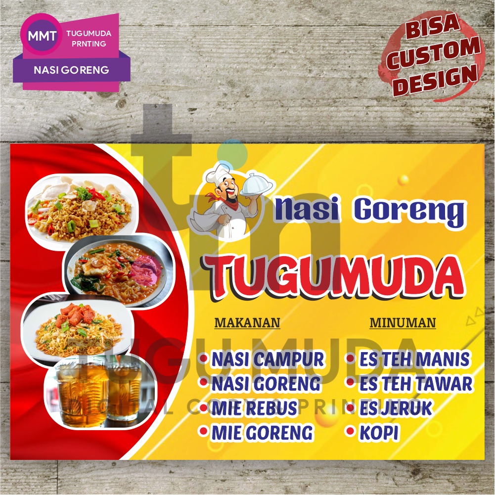 Cetak Spanduk|Banner|MMT-WARUNG NASI GILA-BABAT GONGSO-MIE REBUS