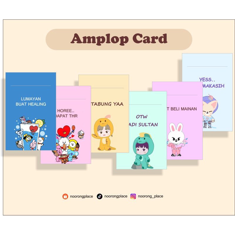 

AMPLOP CARD/AMPLOP THR/AMPLOP LEBARAN/AMPLOP KPOP, UNIK, LUCU