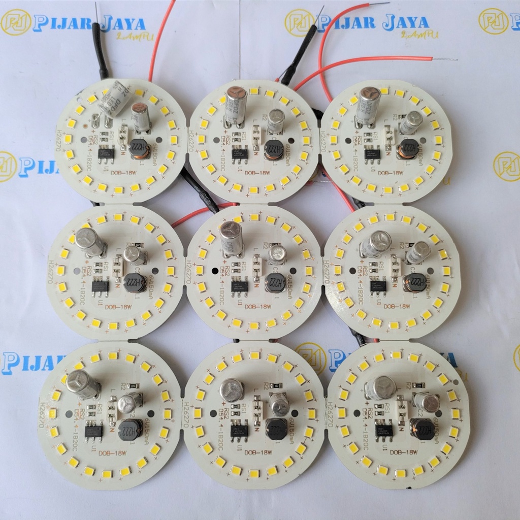 PCB Lampu LED AC Berbagai Macam Watt Diameter Lebar Mata Modul Mesin Lampu LED AC 5 7 9 12 15 18 20 30 40 Watt