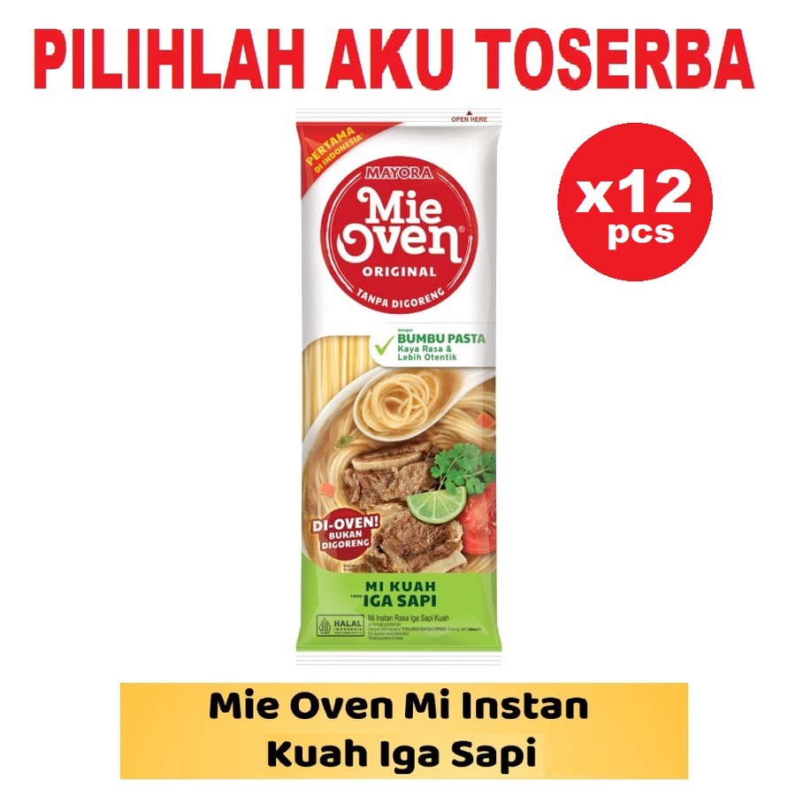 Mie OVEN Mayora Mi Instan KUAH IGA SAPI - ( HARGA 12 pcs )