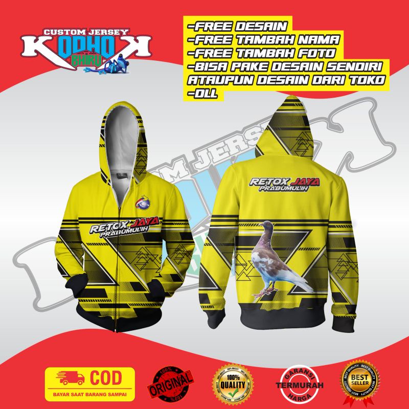 jaket merpati balap / jaket merpati kolong desain bebas