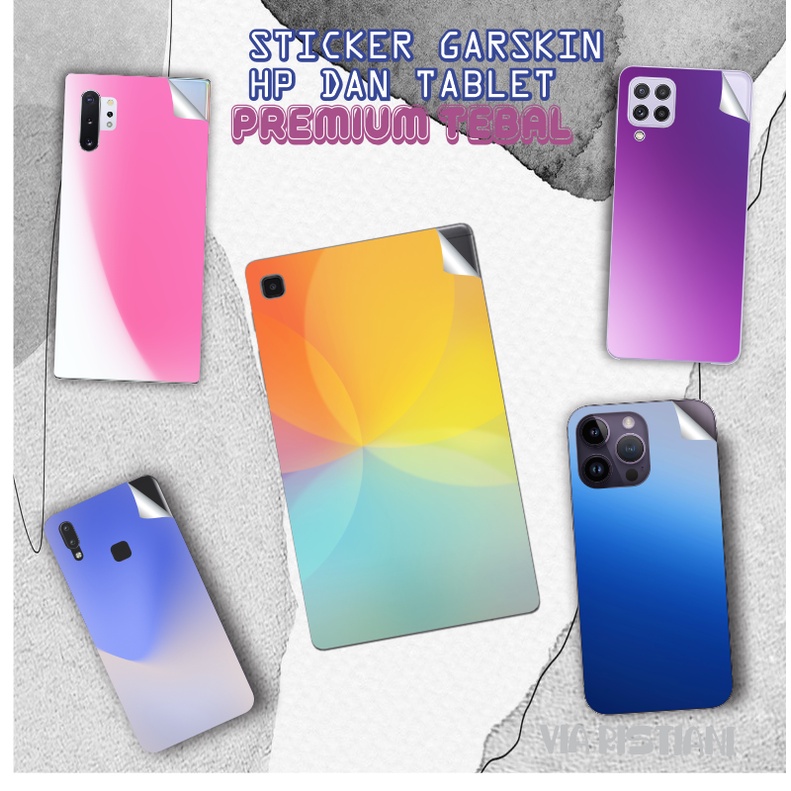 Garskin Skin HP Stiker Anti Jamur Iphone  Vivo Oppo Realme Redmi Samsung Huawei  Samsung  Stiker Pelindung All Type Handphone Tablet Minimalis Hitam Elegant