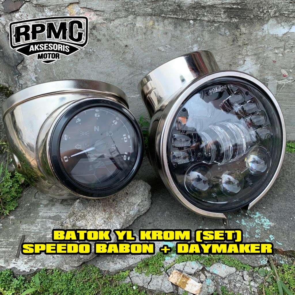 SPEEDO DIGITAL BABON SPIDO BABON SPIDOMETER BULAT TABUNG SET BATOK YL PRES MENTAH KROM CROM SOKET DA