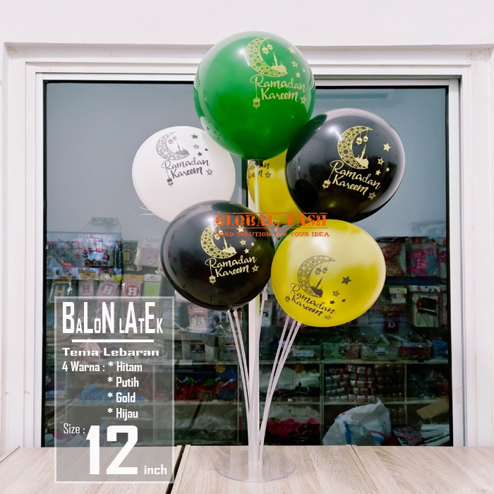 Balon Latex Selamat Hari Raya Idul Fitri / Balon Latex sablon  Lebaran idul fitri