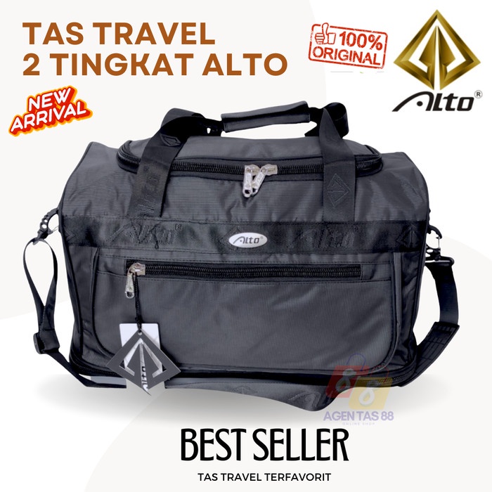 TAS TRAVEL DUFFLE BAG TAS PAKAIAN TAS MUDIK JUMBO 2 TINGKAT ALTO ORI