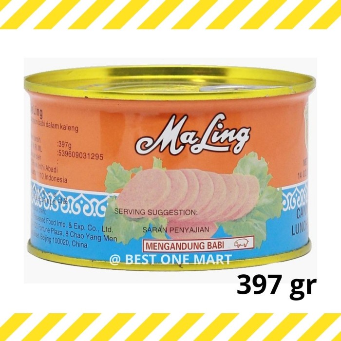 

MA LING PORK LUNCHEON MEAT / HAM BABI / TTS DAGING MALING KALENG 397GR