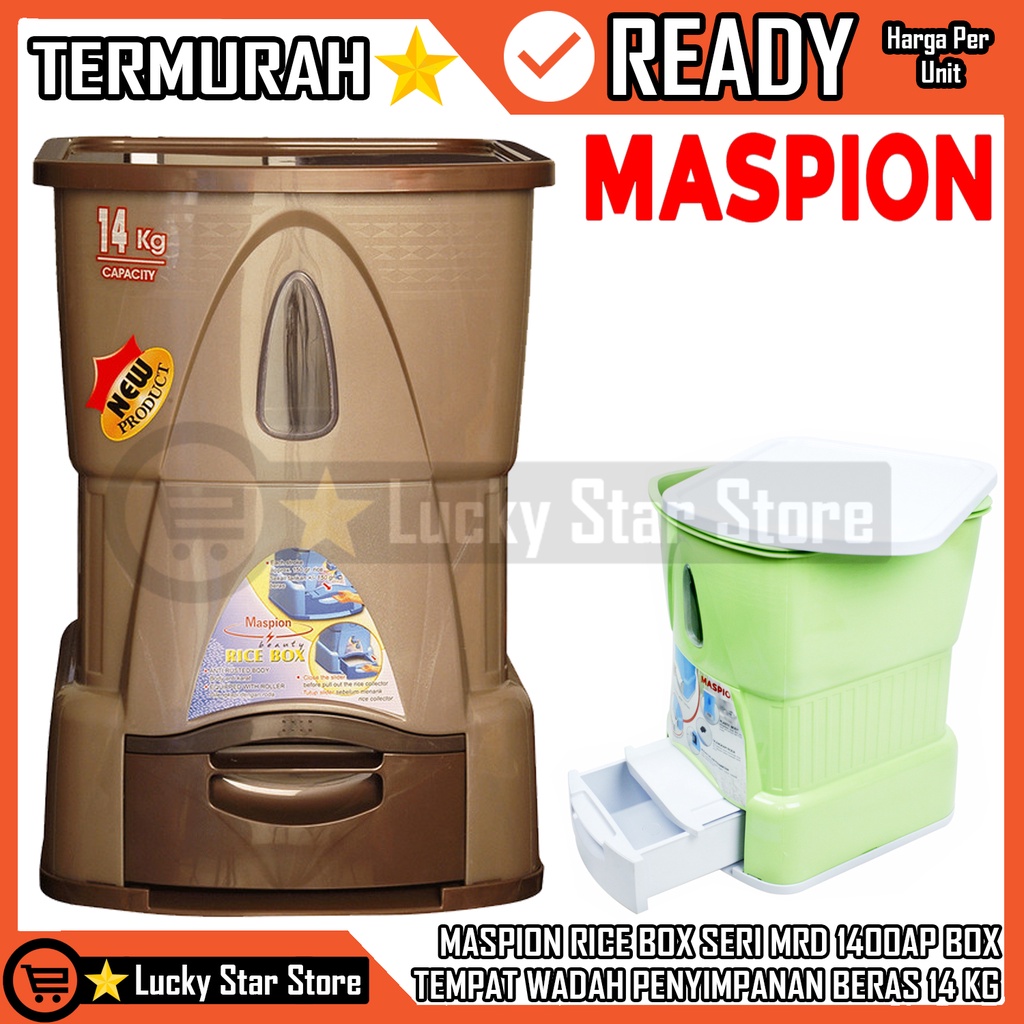 DISPENSER BERAS  RICE DISPENSER TEMPAT WADAH PENYIMPANAN BERAS RICE BUCKET  RICE BOX TEMPAT BERAS BE