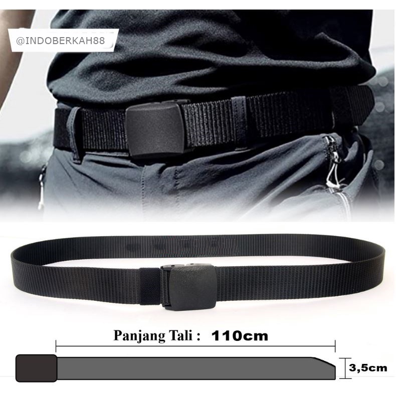 Ikat Pinggang Pria Wanita Unisex Canvas Tactical Military Belt Sabuk Pria Anti Metal Detector Ikat Pinggang Anak Sekolah Dan Kerja (Termurah Shopee)