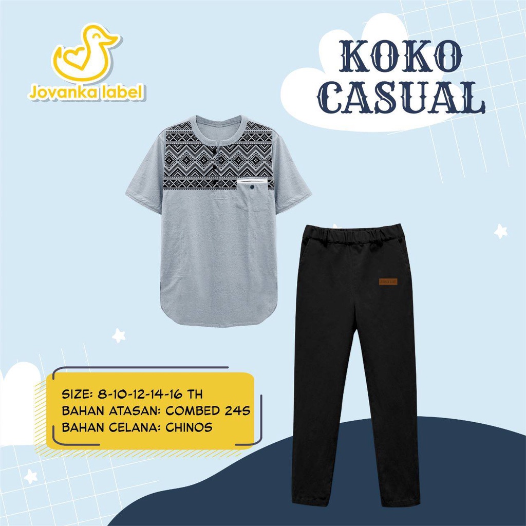 Setelan anak Cowok Koko Casual by Jovanka label