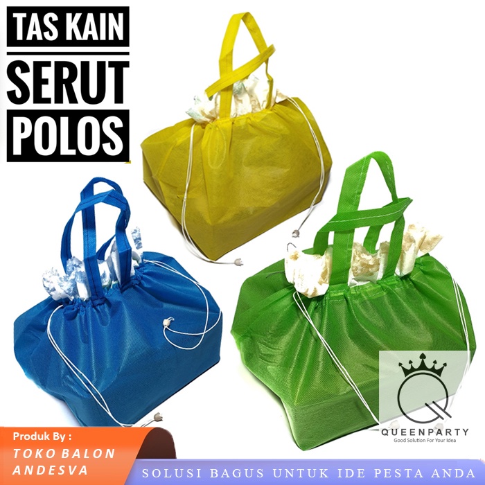 Tas Spunbond serut / goodie bag spunbond serut tas souvenir tali serut / tas serut tali