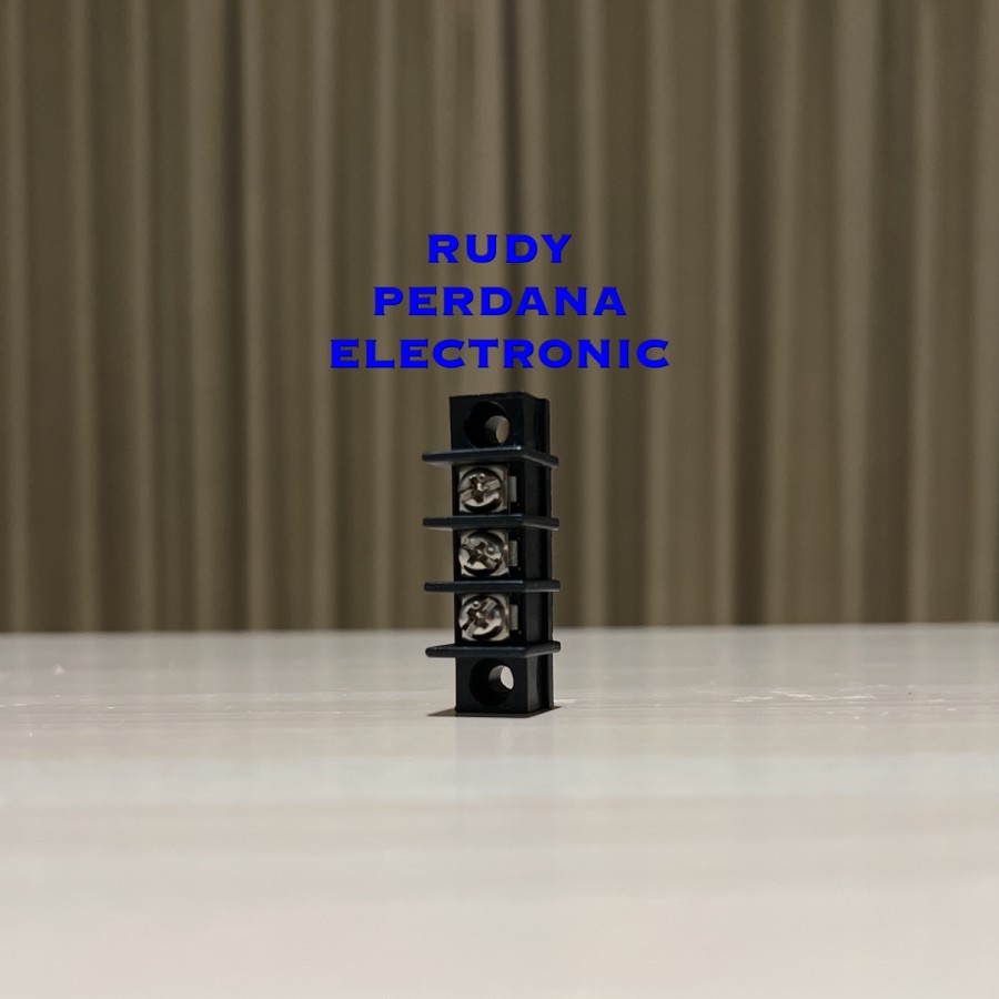 TERMINAL BLOCK HITAM KF45 9.5MM 3P 3 PIN KAKI