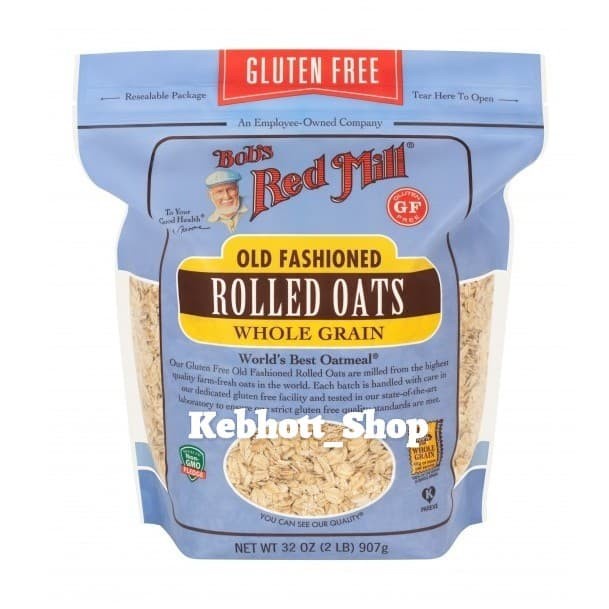

BOB'S RED MILL GLUTEN FREE OLD FASHIONED ROLLED OATS 907G BOB RED MILL