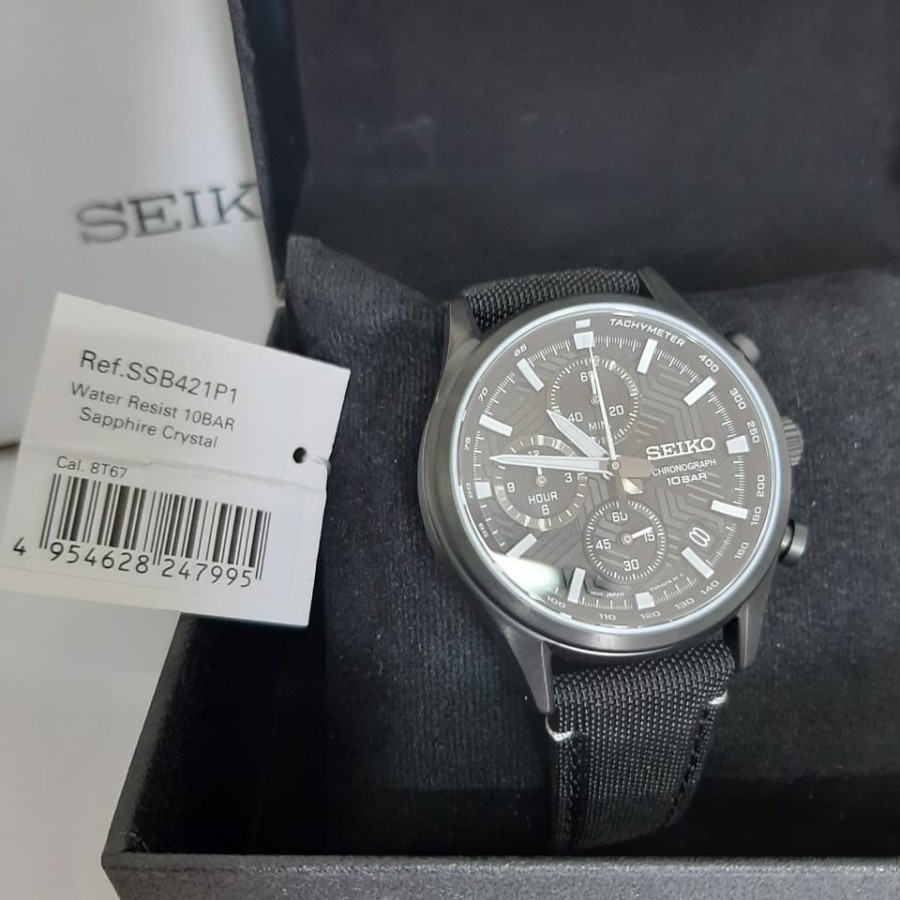 Seiko Jam Tangan Pria Quartz SSB421P1 original